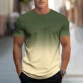 thumbnail image 1 of HBYJLZYG Men's Ombre Gradient Print Short Sleeve Tee, Crew Neck, Lightweight Polyester, for Everyday Wear & Light Activities, 1 of 5