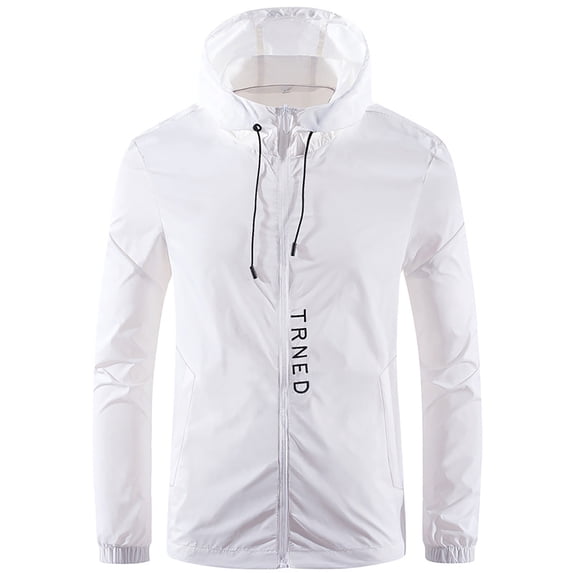 HBYJLZYG Men's UPF 50+ Sun Protection Hooded Jacket Long Sleeve Casual Daily Lightweight Outdoor Fishing Hiking Shirts Full Zip