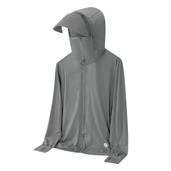 HBYJLZYG Men's UPF 50+ Sun Protection Shirts Outdoor UV Lightweight Full Zip Hoodie Jacket Long Sleeve Fishing Hiking Performance Shirts Rash Guard SPF Shirts