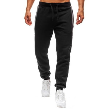 HBYJLZYG Mens Sweatpants, Elastic Waist Drawstring Slim-Fit Jogger Pants Casual Straight Athletic Pants With Pockets