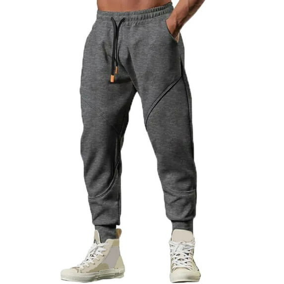 HBYJLZYG Mens Sweatpants, Have Pockets Drawstring Pinching Solid Color Jogger Pants Casual Full Pants