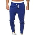 thumbnail image 1 of HBYJLZYG Mens Sweatpants, Tether Closure Patchwork Elastic Waist Jogger Pants Pockets Fitness Casual Sport Pants Full Pants, 1 of 7