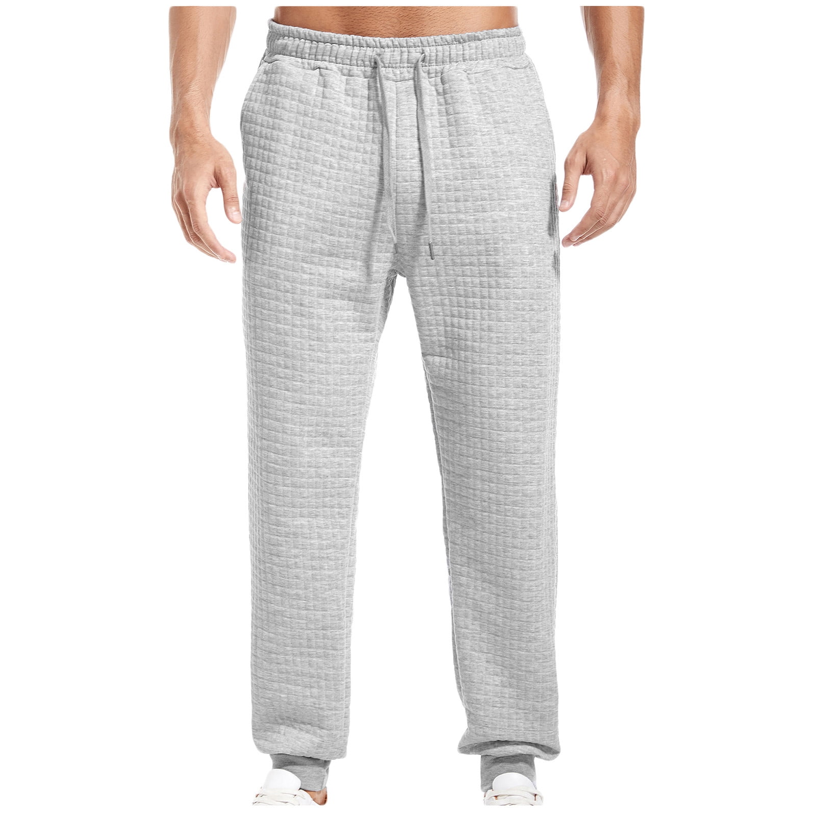 HBYJLZYG Mens Sweatpants, Workout Lightweight Waffle Pants