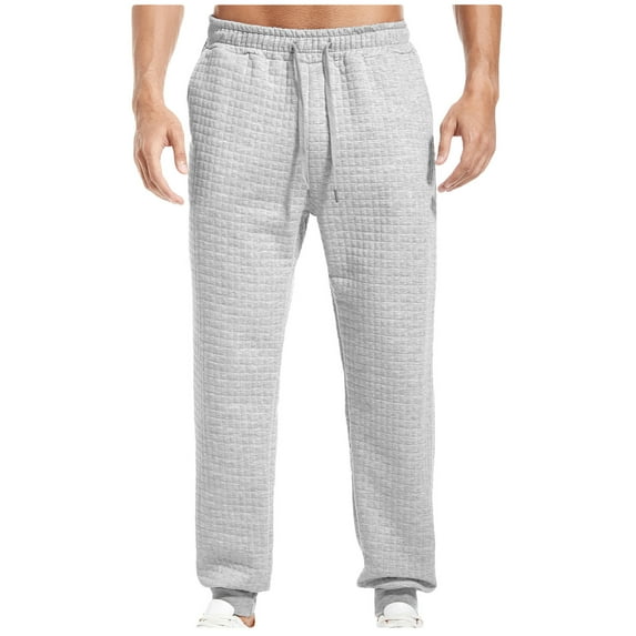 HBYJLZYG Mens Sweatpants, Workout Lightweight Waffle Pants Men Baggy Casual Homewear Pants Open Bottom Joggers Pants