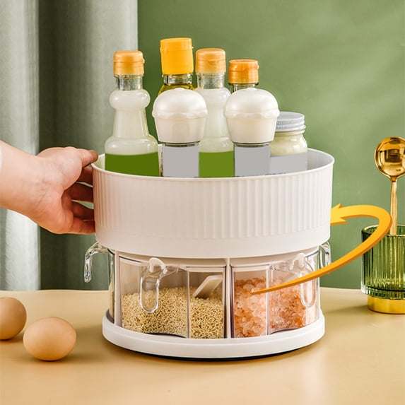 HBYJLZYG Organizer Kitchen Storage Turntable For Cabinet, Pantry, Refrigerator, Countertop Spinning Organizer For Spices, Condiments, Baking
