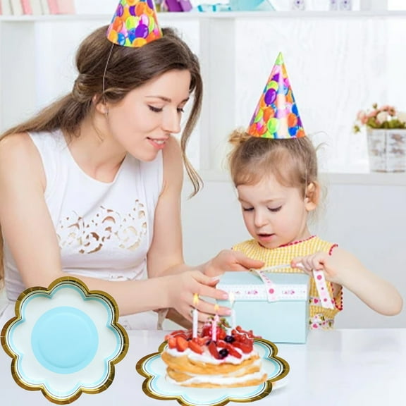 HBYJLZYG Petaly Shaped Cake Plates Picnic Plates Outdoor Disposable Paper Plates Thickened Tableware Paper Plates Fruit Plates, Kitchen Storage Organization