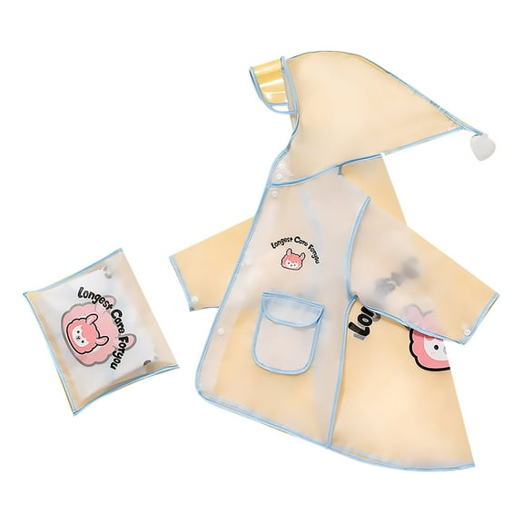 HBYJLZYG Raincoats For Children With Hood Reusable Kids Cartoon Poncho Waterproof Rain Jacket Zipper Pockets Lightweight Rainwear XXL