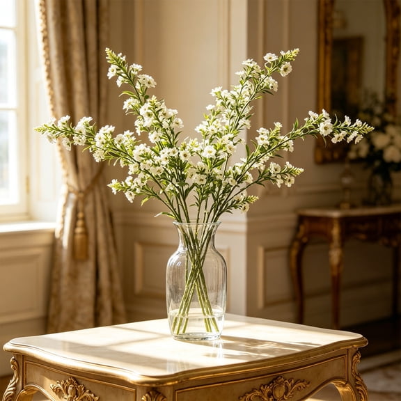 HBYJLZYG Rustic Faux Forget-Me-Not Stem, Bendable 18.9 in Artificial Flower for Dining, Entryway