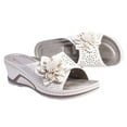 thumbnail image 1 of HBYJLZYG Sandals For Women Wedge Shoes: Slip On Dressy Summer Comfortable Floral Slides Sandals Lightweight Memory Foam Platform Shoes, 1 of 4