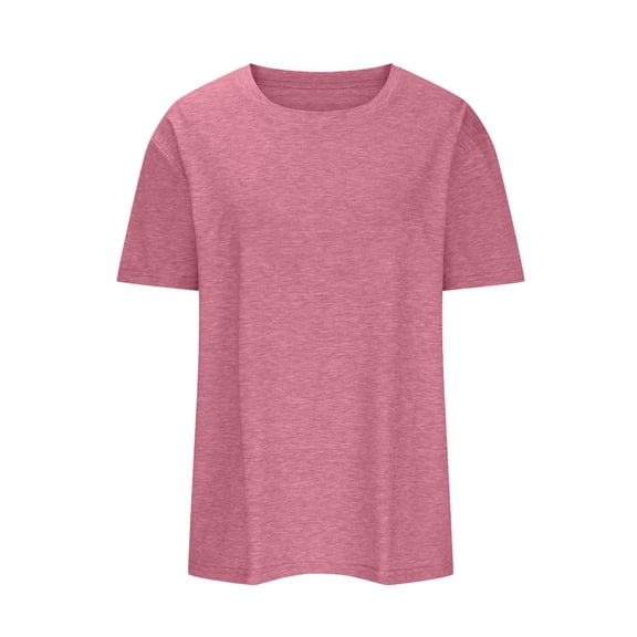 HBYJLZYG Shirts Tops For Women, Summer Solid Round Neck Short Sleeve Womens Tops Casual Quick Dry Sun Protection Tees
