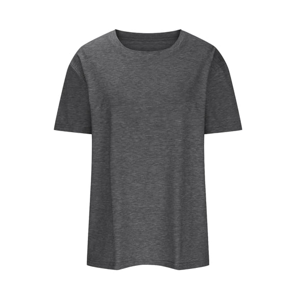 HBYJLZYG Shirts Tops For Women, Summer Solid Round Neck Short Sleeve Womens Tops Casual Quick Dry Sun Protection Tees