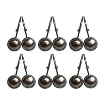 HBYJLZYG Shower Curtain Hooks Rings, Rustproof Metal Shower Curtain Rings for Bathroom Shower Rods Curtains, 12pcs