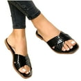 thumbnail image 1 of HBYJLZYG Slide Sandals For Women Summer Casual Comfy Slip On Flat Slippers, Open Toe Casual Outdoor Slippers Easy Outdoor Beach Sandals, 1 of 3