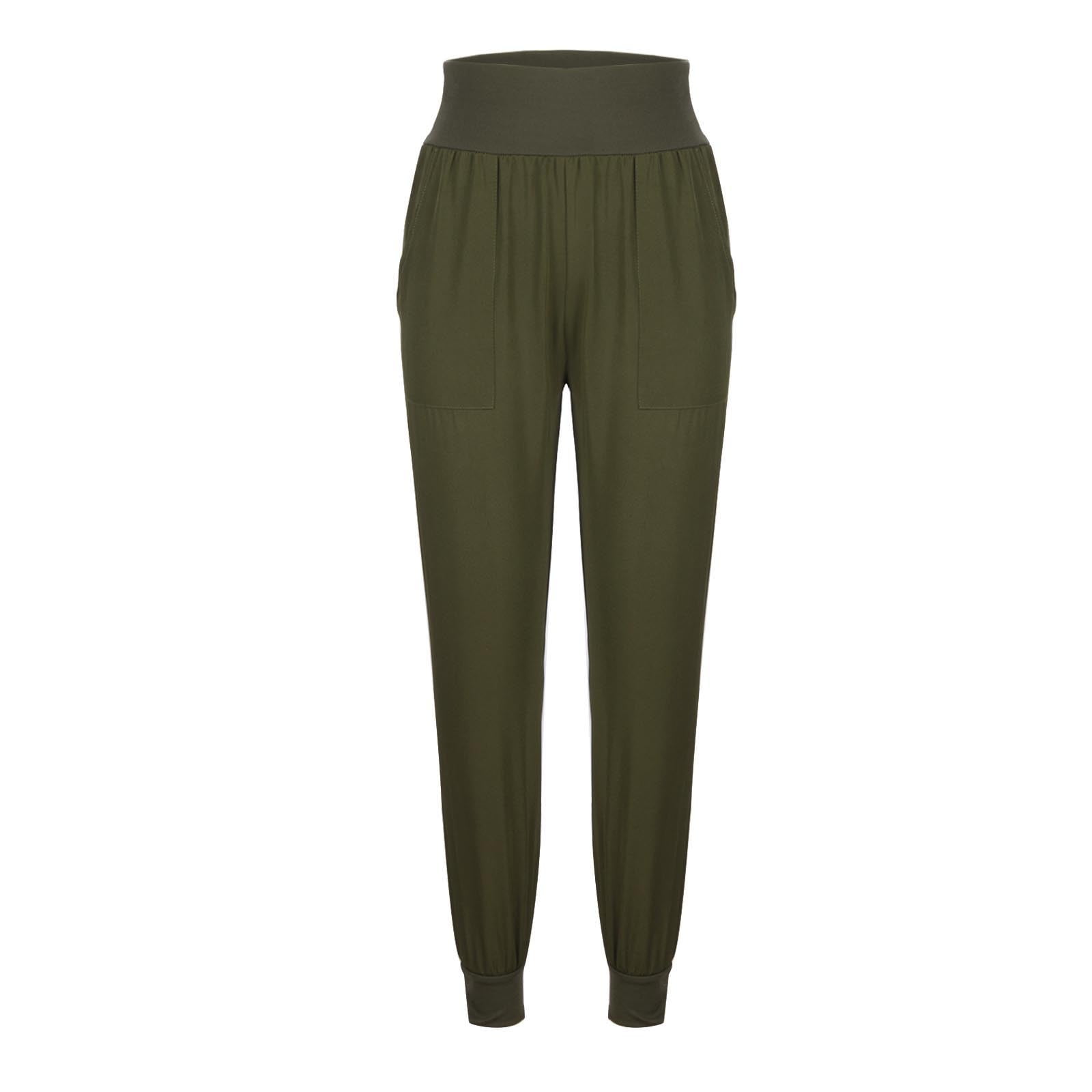 HBYJLZYG Slit Length Pants, Women Fashion Casual High Waist Trousers ...