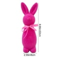 thumbnail image 1 of HBYJLZYG Soft Flocked Bunny Statue, Easter Decoration with Satin Bow Standing Figurine, Multi-Color Tabletop or Mantel Decor for Holiday, Party Favors, Home & Office Spring Decor, 8.6" Tall, 1 of 7