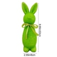thumbnail image 1 of HBYJLZYG Soft Flocked Bunny Statue, Easter Decoration with Satin Bow Standing Figurine, Multi-Color Tabletop or Mantel Decor for Holiday, Party Favors, Home & Office Spring Decor, 8.6" Tall, 1 of 7