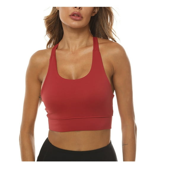 HBYJLZYG Sports Bras For Women, Yoga Shockproof Workout Tank Tops Shapewear Back Solid Color Sports Underwear