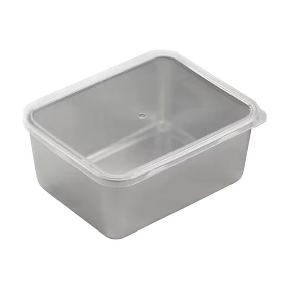 HBYJLZYG Stainless Steel Fresh-keeping Box Sealed With Lid Lunch Box Household Refrigerator Refrigerated Food Storage Box