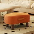 thumbnail image 1 of HBYJLZYG Storage Bins With Lids Small Curved Foot Stool With Handle Velvet Footstool and Ottomans Modern Foot With Wooden Legs Step Stool With Padded Seat For Couch Living Room, 1 of 6