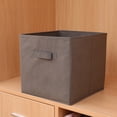 thumbnail image 1 of HBYJLZYG Storage Bins with Handles, Foldable Canvas Organizer Box for Wardrobe, Shelves, Multipurpose Use for Clothing, Toy, Blanket Storage, 1 of 5