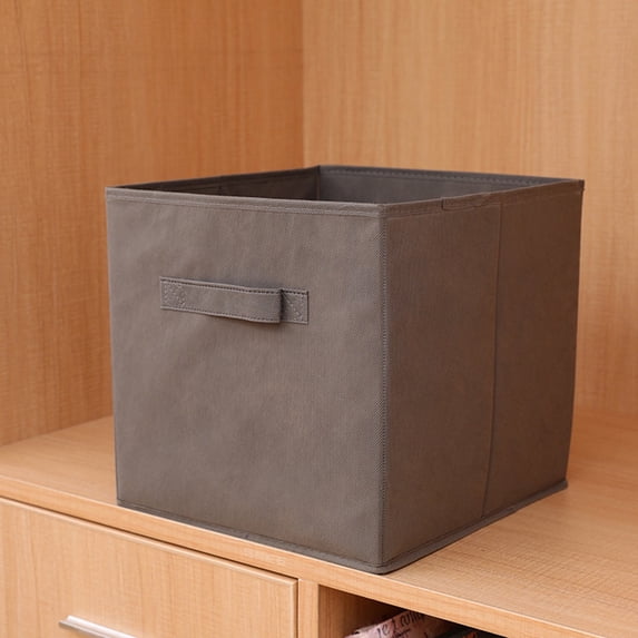 HBYJLZYG Storage Bins with Handles, Foldable Canvas Organizer Box for Wardrobe, Shelves, Multipurpose Use for Clothing, Toy, Blanket Storage