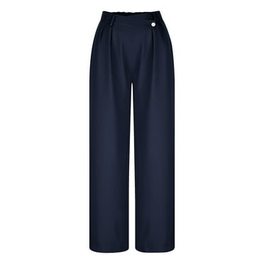 HBYJLZYG Suit Pants Womens, Fashion Wide Leg Pants For Women High Waisted Solid Color Versatile Trousers Casual Full Length Pants