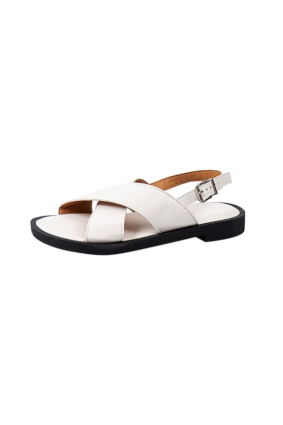 Summer Womens Flats Sandals, Comfort Slip-On Casual Open Toe Rome Platforms Sandals, Light Weight Casual Walking Sandals
