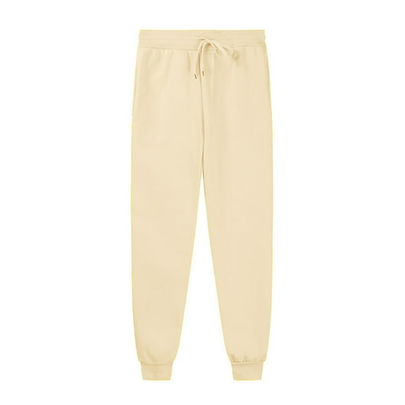 HBYJLZYG Sweatpants Women, Fashion Pants For Women Solid Color Elastic Waist Sports Fleece Leggings Casual Pants Trousers