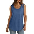 thumbnail image 1 of HBYJLZYG Tank Tops For Women, Summer Solid Color Round Neck Sleeveless Casual Tee Tops Tank Tunic Flowy Basic Shirts, 1 of 9
