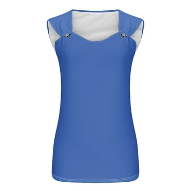 HBYJLZYG Tank Tops Women, Loose Fit Casual Shirt Sports Summer Solid Sleeveless Round Neck Tops