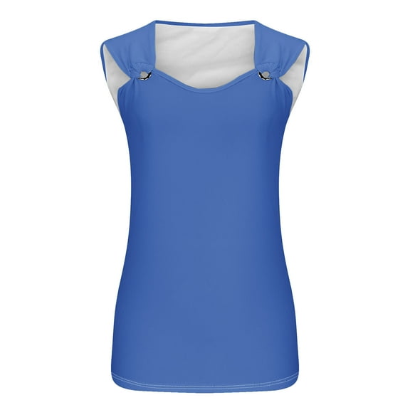 HBYJLZYG Tank Tops Women, Loose Fit Casual Shirt Sports Summer Solid Sleeveless Round Neck Tops