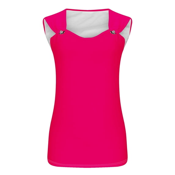 HBYJLZYG Tank Tops Women, Loose Fit Casual Shirt Sports Summer Solid Sleeveless Round Neck Tops