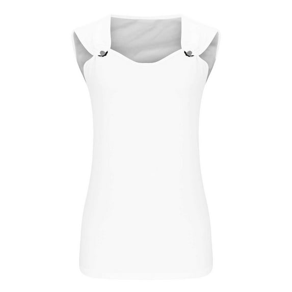 HBYJLZYG Tank Tops Women, Loose Fit Casual Shirt Sports Summer Solid Sleeveless Round Neck Tops
