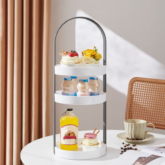 HBYJLZYG The Cosmetic Organizer For A Bedroom Dresser Or Vanity Countertop, 3-Tier Dessert Stand Fruit Cake Dessert Fruit Candy