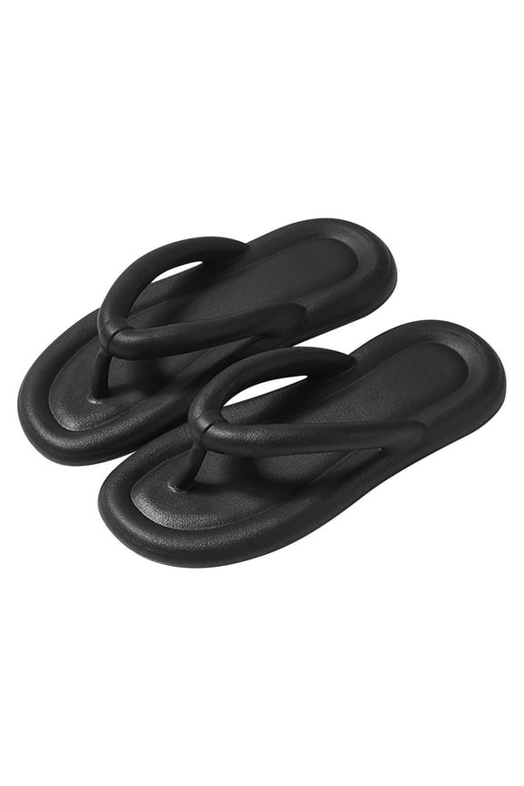 Thong Sandals For Women Summer Platform Slide Casual Comfy Slip On Beach Slippers, Home Couple Indoor Outside Soft Soled Banana Slippers ,Shower, Swimming, Beach