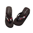 thumbnail image 1 of HBYJLZYG Thong Sandals For Women Summer Slide Casual Comfy Slip On Wedge Platform Slippers, Women's Summer Floral Flip-Flops Outdoor Indoor Beach Sandals, 1 of 3