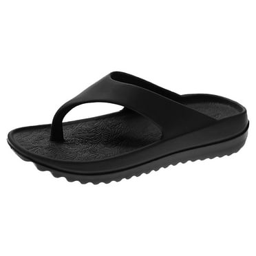 HBYJLZYG Thong Sandals For Women Summer Wedge Slide Casual Comfy Slip On Slippers, Women's Orthotic Flip Flops With Arch Support Anti-Slip Beach Sandals