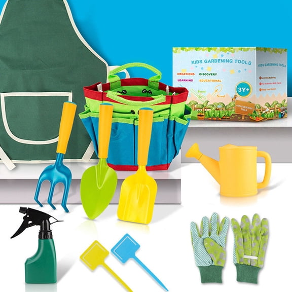 HBYJLZYG Toddler Gardening Tools, Child-Friendly Plastic Construction, Lightweight Kid-Sized Tools, Rounded Safety Edges, Set for Family Gardening