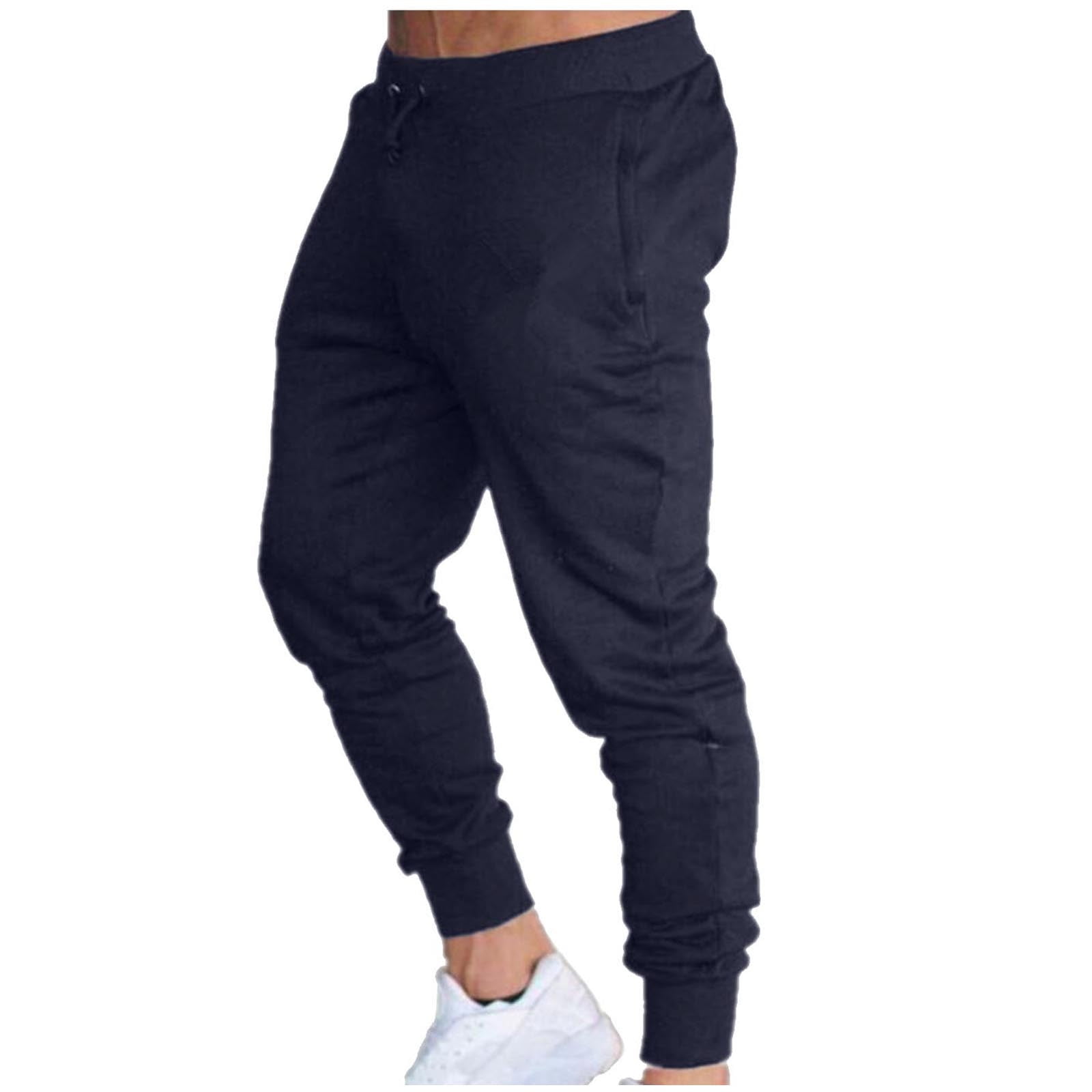 HBYJLZYG Track Pants Men Slim Fit Tight Fitting Elastic Waist Pockets Fitness Ankle Strap Lace Up Leggings Pants Sport Pants Walmart