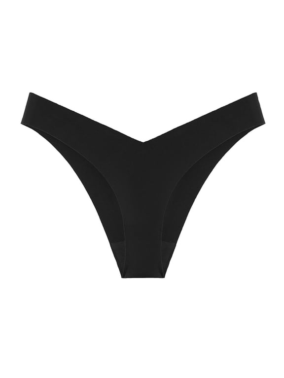 Underwear Ice Silk Seamless Briefs V-Waist Panties, Women Sexy Comfortable And Traceless Triangular Underwear