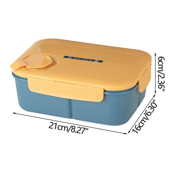 HBYJLZYG Vintage Bento Box Design Divided Bento Box With Built-in Plastic Divider Choose Your Own Space For Food Nylon Sealing Tape 1400ml