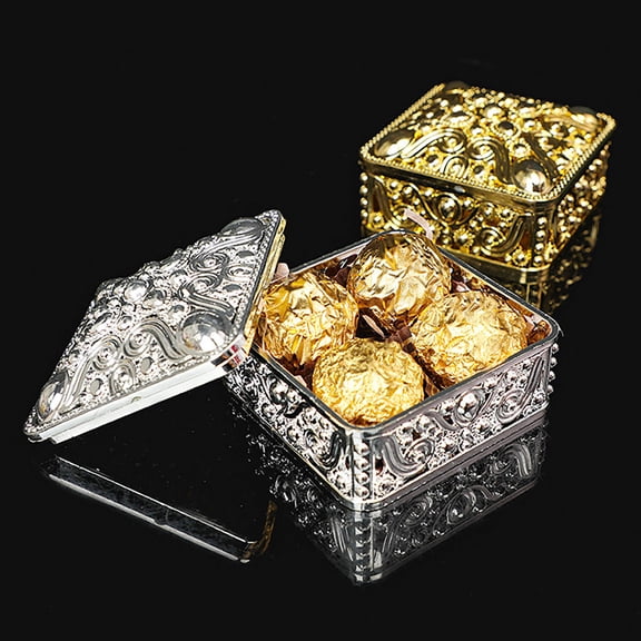 HBYJLZYG Wed Wedding Party Gift Boxes Plastic Hollow Wedding Candy Storage Box for Wedding,Decorations
