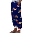 thumbnail image 1 of HBYJLZYG Wide Leg Pants Women, Plus Size Straight Pants For Women Summer Casual Loose Vintage Floral Printed Casual Pants Trousers, 1 of 4