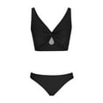 thumbnail image 1 of HBYJLZYG Women's Bikini Sets Two Piece Swimsuit Low Waisted V Neck Front Adjustable Spaghetti Straps Bathing Suit, 1 of 5