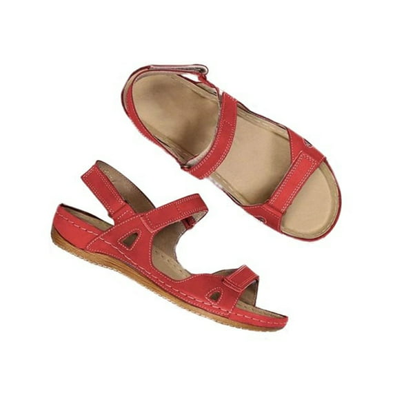 HBYJLZYG Women's Flat Sandals, Comfort Slip-On Elastic Ankle Strap Slingback Light Weight Casual Walking Sandals