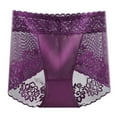 thumbnail image 1 of HBYJLZYG Women's High Waisted Briefs Lace Waistless Mesh Underwear See Through Floral Panties Breathable Soft Stretchy, 1 of 3