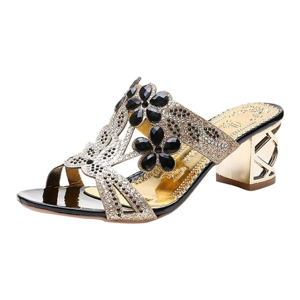HBYJLZYG Women's Open Toe Heels Sandals Low Block Chunky HBYJLZYG Women's Open Toe Heels Sandals Low Block Chunky