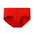 thumbnail image 1 of HBYJLZYG Women's Red Underwear Seamless Mid-Waist Panties Elastic Cotton Briefs For Women-Breathable&Soft&Stretchy, 1 of 7
