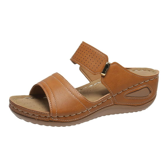 HBYJLZYG Womens Fashion Orthotic Slides Ladies Lightweight Athletic Yoga Mat Sandals Slip On Thick Cushion Slippers Sandals With Comfortable Plantar Fasciitis Arch Support