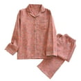 thumbnail image 1 of HBYJLZYG Womens Pajama Sets, Floral Print Casual Turndown Collar Long Sleeve Tops And Pants 2 Piece Set Sleepwear Loungewear, 1 of 3